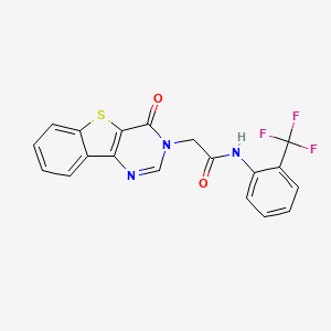 2-(4-oxo[1]benzothieno[3,2-d]pyrimidin-3(4H)-yl)-N-[2-(trifluoromethyl)phenyl]acetamide