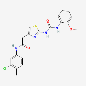 N-(3-chloro-4-methylphenyl)-2-(2-{[(2-methoxyphenyl)carbamoyl]amino}-1,3-thiazol-4-yl)acetamide