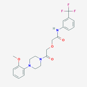 molecular formula C22H24F3N3O4 B11277642 2-{2-[4-(2-methoxyphenyl)piperazin-1-yl]-2-oxoethoxy}-N-[3-(trifluoromethyl)phenyl]acetamide 