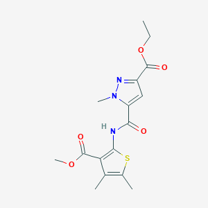 ethyl 5-{[3-(methoxycarbonyl)-4,5-dimethylthiophen-2-yl]carbamoyl}-1-methyl-1H-pyrazole-3-carboxylate