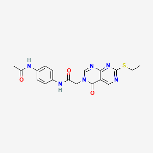 N-[4-(acetylamino)phenyl]-2-[7-(ethylsulfanyl)-4-oxopyrimido[4,5-d]pyrimidin-3(4H)-yl]acetamide