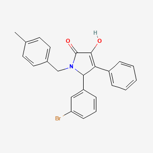 molecular formula C24H20BrNO2 B11277701 5-(3-bromophenyl)-3-hydroxy-1-(4-methylbenzyl)-4-phenyl-1,5-dihydro-2H-pyrrol-2-one 