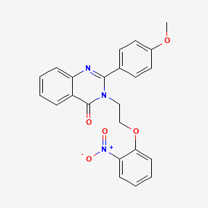 molecular formula C23H19N3O5 B11277728 2-(4-methoxyphenyl)-3-[2-(2-nitrophenoxy)ethyl]quinazolin-4(3H)-one 