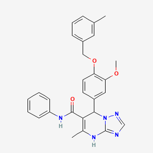 7-{3-methoxy-4-[(3-methylbenzyl)oxy]phenyl}-5-methyl-N-phenyl-4,7-dihydro[1,2,4]triazolo[1,5-a]pyrimidine-6-carboxamide