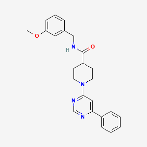 molecular formula C24H26N4O2 B11277740 N-(3-methoxybenzyl)-1-(6-phenylpyrimidin-4-yl)piperidine-4-carboxamide 