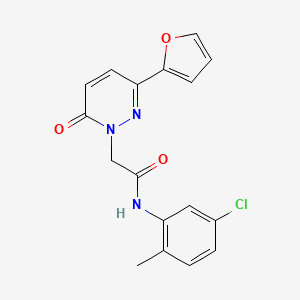 molecular formula C17H14ClN3O3 B11277750 N-(5-chloro-2-methylphenyl)-2-(3-(furan-2-yl)-6-oxopyridazin-1(6H)-yl)acetamide 