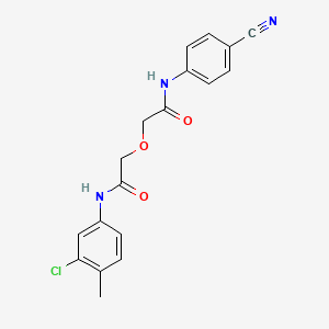 molecular formula C18H16ClN3O3 B11277761 2-{2-[(3-chloro-4-methylphenyl)amino]-2-oxoethoxy}-N-(4-cyanophenyl)acetamide 