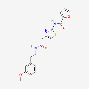 molecular formula C19H19N3O4S B11277773 N-(4-(2-((3-methoxyphenethyl)amino)-2-oxoethyl)thiazol-2-yl)furan-2-carboxamide 