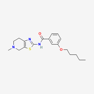 N-{5-Methyl-4H,5H,6H,7H-[1,3]thiazolo[5,4-C]pyridin-2-YL}-3-(pentyloxy)benzamide