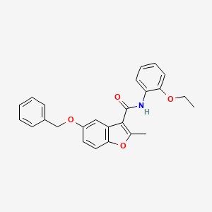 molecular formula C25H23NO4 B11277805 5-(benzyloxy)-N-(2-ethoxyphenyl)-2-methyl-1-benzofuran-3-carboxamide 