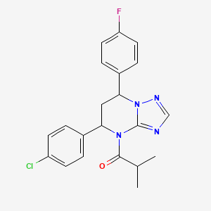 1-[5-(4-chlorophenyl)-7-(4-fluorophenyl)-6,7-dihydro[1,2,4]triazolo[1,5-a]pyrimidin-4(5H)-yl]-2-methylpropan-1-one