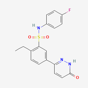 2-ethyl-N-(4-fluorophenyl)-5-(6-oxo-1,6-dihydropyridazin-3-yl)benzenesulfonamide