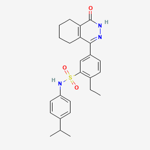 molecular formula C25H29N3O3S B11277875 2-ethyl-5-(4-oxo-3,4,5,6,7,8-hexahydrophthalazin-1-yl)-N-[4-(propan-2-yl)phenyl]benzenesulfonamide 