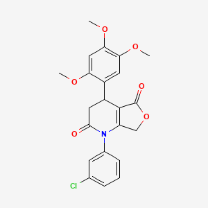 1-(3-chlorophenyl)-4-(2,4,5-trimethoxyphenyl)-4,7-dihydrofuro[3,4-b]pyridine-2,5(1H,3H)-dione