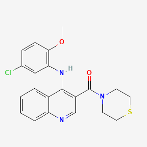 N-(5-Chloro-2-methoxyphenyl)-3-(thiomorpholine-4-carbonyl)quinolin-4-amine