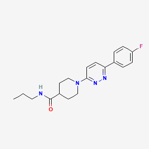 molecular formula C19H23FN4O B11277955 1-[6-(4-fluorophenyl)pyridazin-3-yl]-N-propylpiperidine-4-carboxamide 