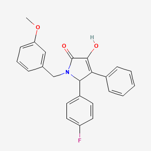 molecular formula C24H20FNO3 B11277984 5-(4-fluorophenyl)-3-hydroxy-1-(3-methoxybenzyl)-4-phenyl-1,5-dihydro-2H-pyrrol-2-one 