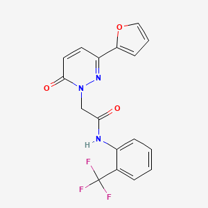 2-(3-(furan-2-yl)-6-oxopyridazin-1(6H)-yl)-N-(2-(trifluoromethyl)phenyl)acetamide