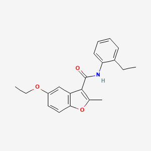 molecular formula C20H21NO3 B11277995 5-ethoxy-N-(2-ethylphenyl)-2-methyl-1-benzofuran-3-carboxamide 