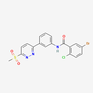 5-bromo-2-chloro-N-(3-(6-(methylsulfonyl)pyridazin-3-yl)phenyl)benzamide