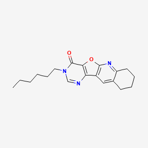 2-Hexyl-6,7,8,9-tetrahydro-2H-11-oxa-2,4,10-triaza-benzo[b]fluoren-1-one