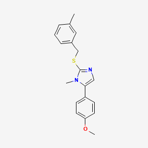 5-(4-methoxyphenyl)-1-methyl-2-((3-methylbenzyl)thio)-1H-imidazole