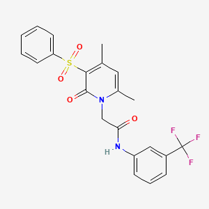 2-[4,6-dimethyl-2-oxo-3-(phenylsulfonyl)pyridin-1(2H)-yl]-N-[3-(trifluoromethyl)phenyl]acetamide