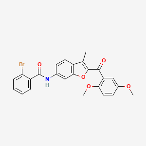 2-bromo-N-[2-(2,5-dimethoxybenzoyl)-3-methyl-1-benzofuran-6-yl]benzamide