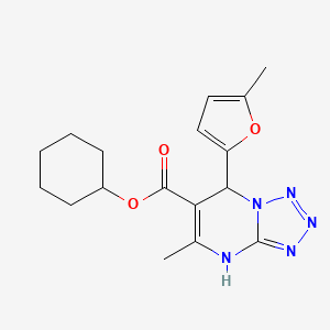 molecular formula C17H21N5O3 B11278160 Cyclohexyl 5-methyl-7-(5-methylfuran-2-yl)-4,7-dihydrotetrazolo[1,5-a]pyrimidine-6-carboxylate 