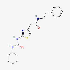 2-(2-(3-cyclohexylureido)thiazol-4-yl)-N-phenethylacetamide