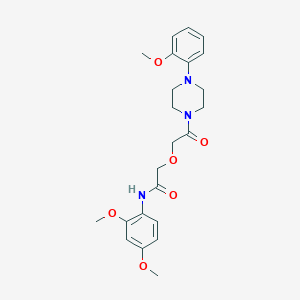 molecular formula C23H29N3O6 B11278207 N-(2,4-dimethoxyphenyl)-2-{2-[4-(2-methoxyphenyl)piperazin-1-yl]-2-oxoethoxy}acetamide 