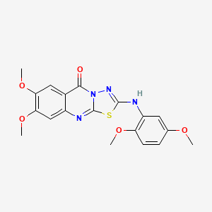 2-((2,5-dimethoxyphenyl)amino)-7,8-dimethoxy-5H-[1,3,4]thiadiazolo[2,3-b]quinazolin-5-one