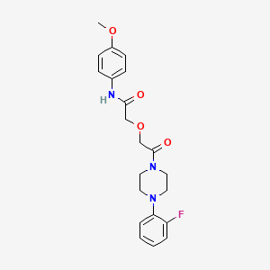 molecular formula C21H24FN3O4 B11278231 2-{2-[4-(2-fluorophenyl)piperazin-1-yl]-2-oxoethoxy}-N-(4-methoxyphenyl)acetamide 