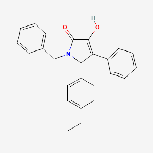 molecular formula C25H23NO2 B11278271 1-benzyl-5-(4-ethylphenyl)-3-hydroxy-4-phenyl-1,5-dihydro-2H-pyrrol-2-one 