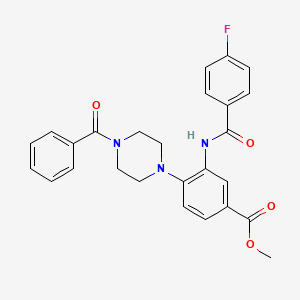 Methyl 3-{[(4-fluorophenyl)carbonyl]amino}-4-[4-(phenylcarbonyl)piperazin-1-yl]benzoate