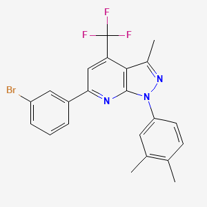 6-(3-bromophenyl)-1-(3,4-dimethylphenyl)-3-methyl-4-(trifluoromethyl)-1H-pyrazolo[3,4-b]pyridine