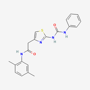 N-(2,5-dimethylphenyl)-2-(2-(3-phenylureido)thiazol-4-yl)acetamide