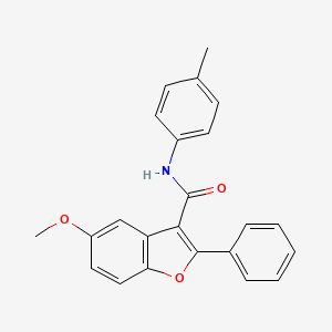 molecular formula C23H19NO3 B11278385 5-methoxy-N-(4-methylphenyl)-2-phenyl-1-benzofuran-3-carboxamide 