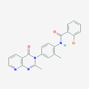 2-bromo-N-(2-methyl-4-(2-methyl-4-oxopyrido[2,3-d]pyrimidin-3(4H)-yl)phenyl)benzamide