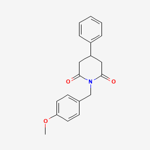 molecular formula C19H19NO3 B11278432 1-(4-Methoxybenzyl)-4-phenylpiperidine-2,6-dione 