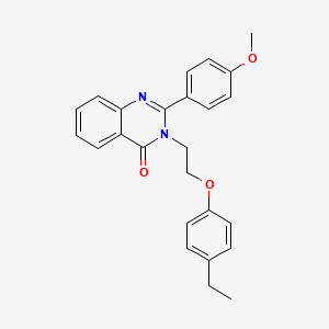 molecular formula C25H24N2O3 B11278450 3-[2-(4-ethylphenoxy)ethyl]-2-(4-methoxyphenyl)quinazolin-4(3H)-one 