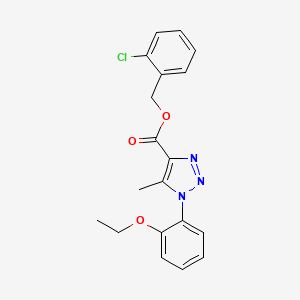 molecular formula C19H18ClN3O3 B11278468 2-chlorobenzyl 1-(2-ethoxyphenyl)-5-methyl-1H-1,2,3-triazole-4-carboxylate 