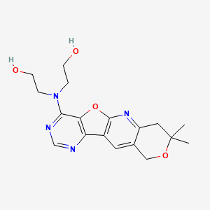 2-[(5,5-dimethyl-6,17-dioxa-2,12,14-triazatetracyclo[8.7.0.03,8.011,16]heptadeca-1(10),2,8,11(16),12,14-hexaen-15-yl)-(2-hydroxyethyl)amino]ethanol