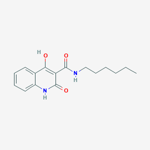 N-Hexyl-4-hydroxy-2-oxo-1,2-dihydro-3-quinolinecarboxamide