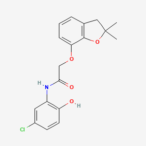 N-(5-chloro-2-hydroxyphenyl)-2-[(2,2-dimethyl-2,3-dihydro-1-benzofuran-7-yl)oxy]acetamide