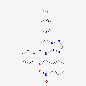 [7-(4-methoxyphenyl)-5-phenyl-6,7-dihydro[1,2,4]triazolo[1,5-a]pyrimidin-4(5H)-yl](2-nitrophenyl)methanone