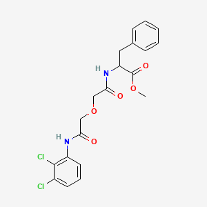 molecular formula C20H20Cl2N2O5 B11278529 methyl N-({2-[(2,3-dichlorophenyl)amino]-2-oxoethoxy}acetyl)phenylalaninate 