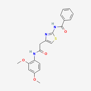 molecular formula C20H19N3O4S B11278534 N-(4-(2-((2,4-dimethoxyphenyl)amino)-2-oxoethyl)thiazol-2-yl)benzamide 