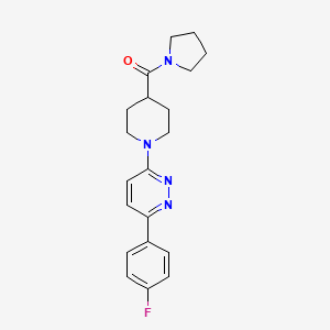 3-(4-Fluorophenyl)-6-[4-(pyrrolidine-1-carbonyl)piperidin-1-YL]pyridazine