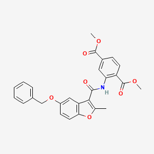 Dimethyl 2-({[5-(benzyloxy)-2-methyl-1-benzofuran-3-yl]carbonyl}amino)benzene-1,4-dicarboxylate